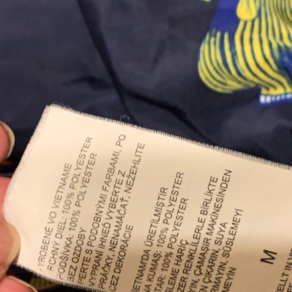 M nautica exotic fish theme novelty print swim trunks shorts. - Picture 4 of 9